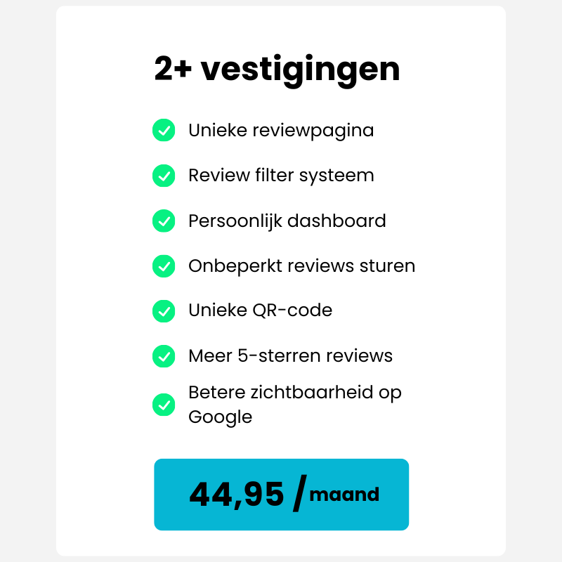 2+ vestigingen - eerste 14 dagen gratis