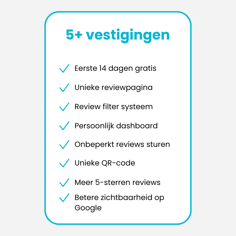 5+ vestigingen