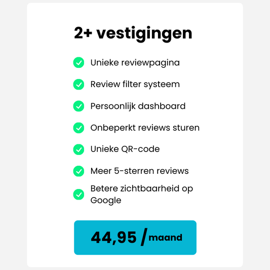 2+ vestigingen - eerste 14 dagen gratis