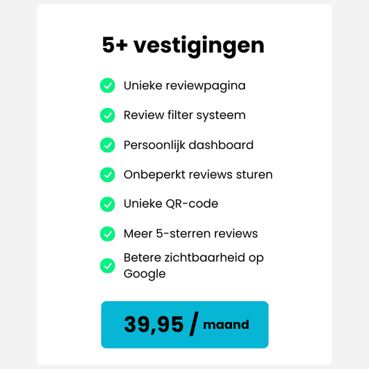 5+ vestigingen - eerste 14 dagen gratis